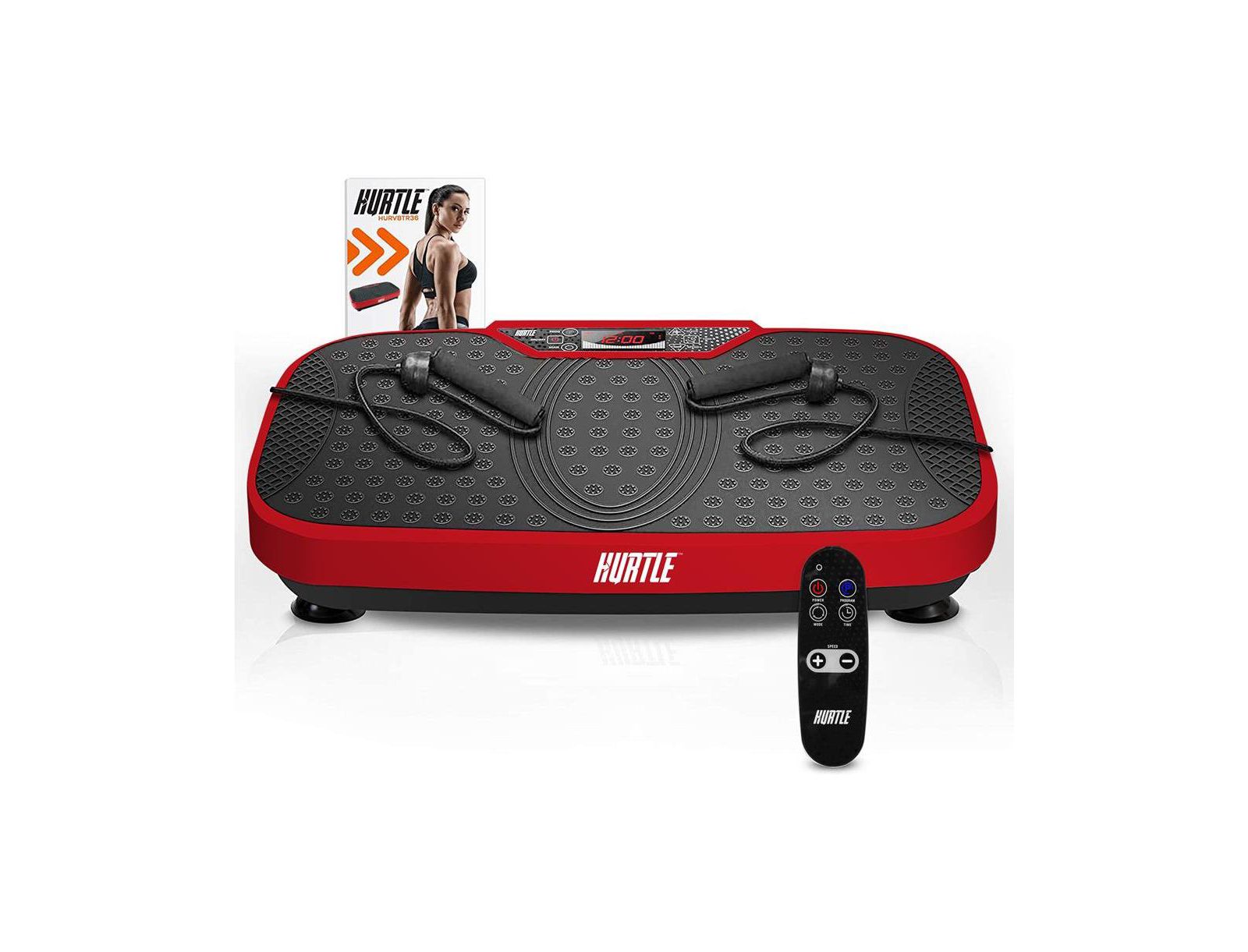 Hurtle Core Fitness Training Vibration Machine With Adjustable Speed, Red