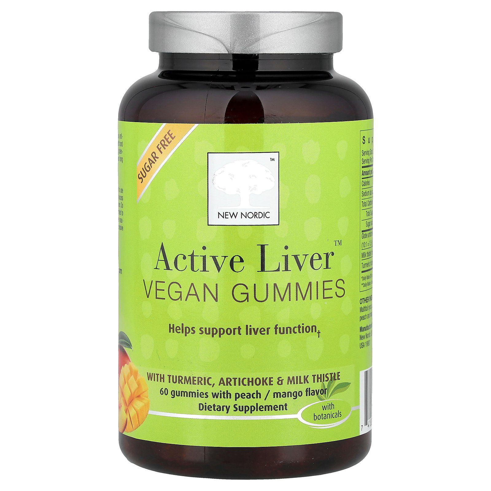 NEW NORDIC Active Liver Gummies Milk Thistle Artichoke & Turmeric