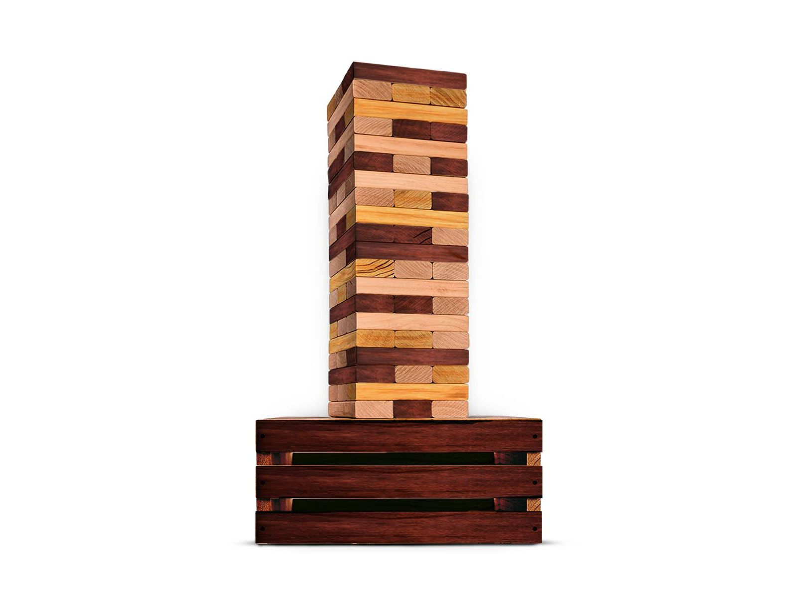 SWOOC Игра Giant Tower из рекуперированной древесины с ящиком для хранения