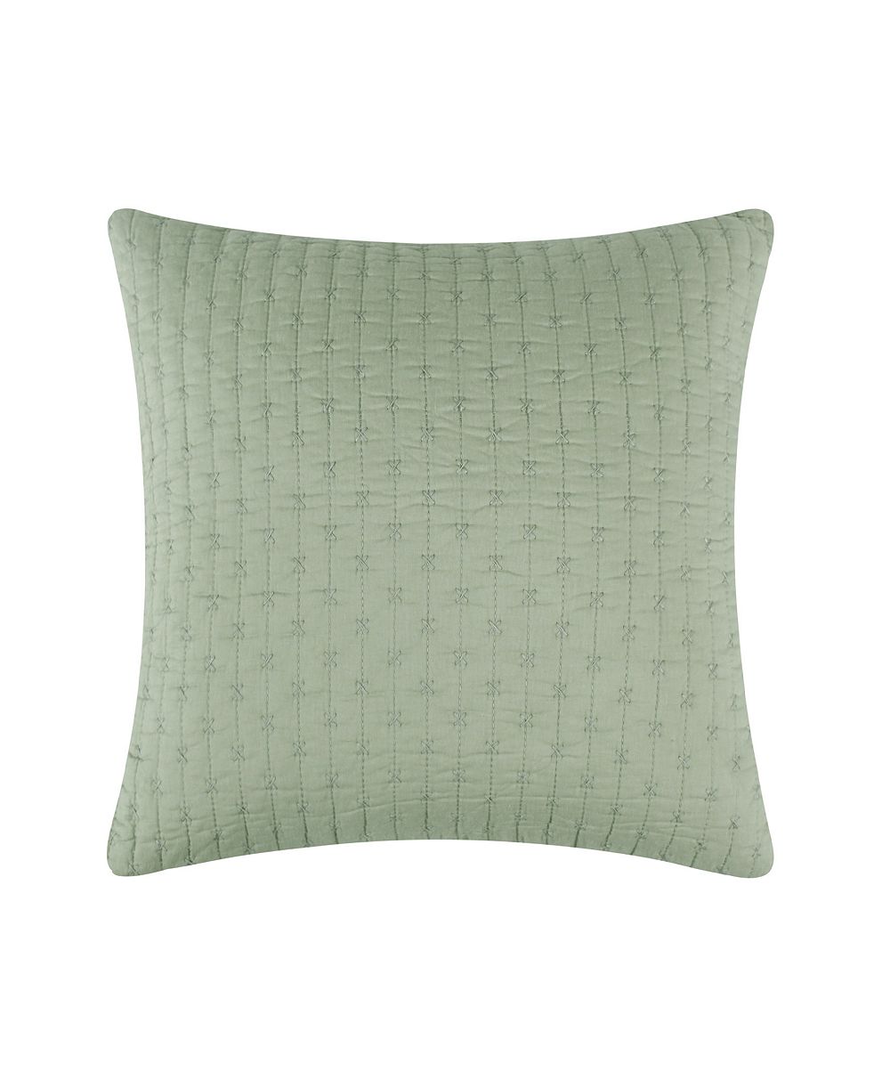 Levtex Cross Stitch Quilted Decorative Pillow, 18" x 18"