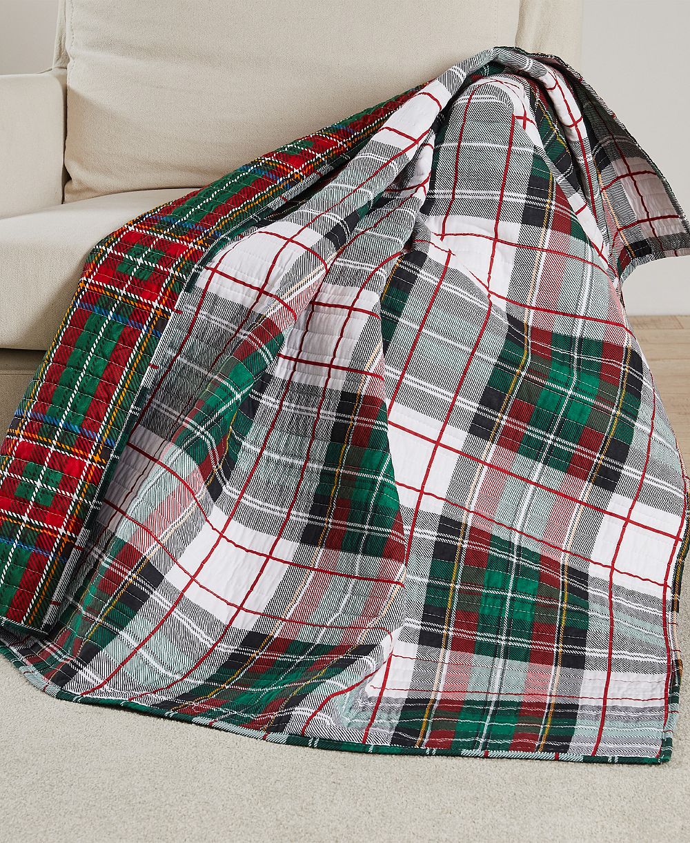 Декоративный стеганый плед Levtex Spencer Plaid, 50" x 60"