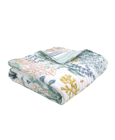 Levtex Ocean Meadow двустороннее стеганое покрывало, 50" x 60"