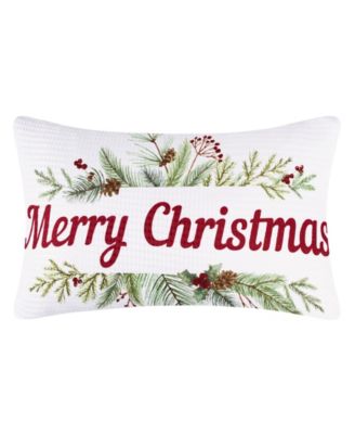 Levtex Декоративная подушка с принтом клетка Merry Bright Pine, 12" x 20"