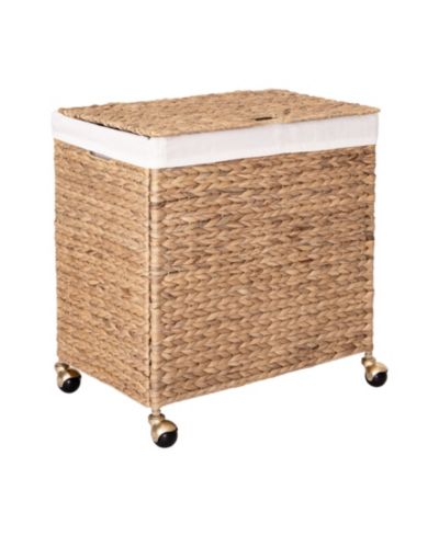 Корзина для белья Seville Classics Natural Handwoven Lidded Hamper