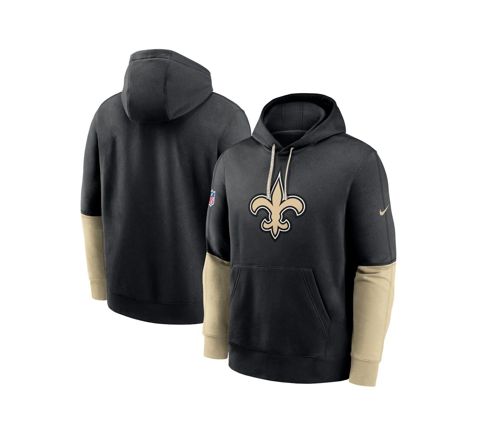 Мужское худи Nike Black New Orleans Saints 2024 Sideline Club Pullover