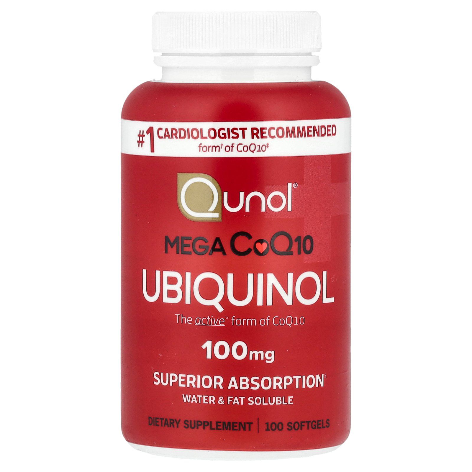 Qunol Mega CoQ10 Ubiquinol  -  100 Softgels