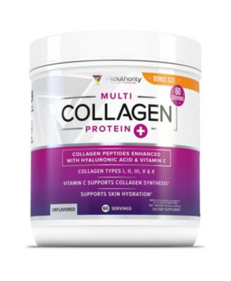 Multi Collagen Protein Plus, Unflavored, Vitauthority, BONUS SIZE 60 servings