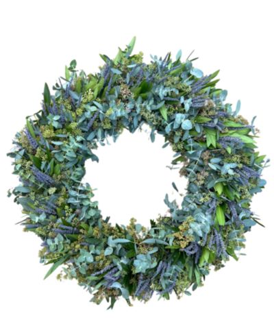 GreenishBlu Декоративное венковое растение с эвкалиптом и лавандой 22"