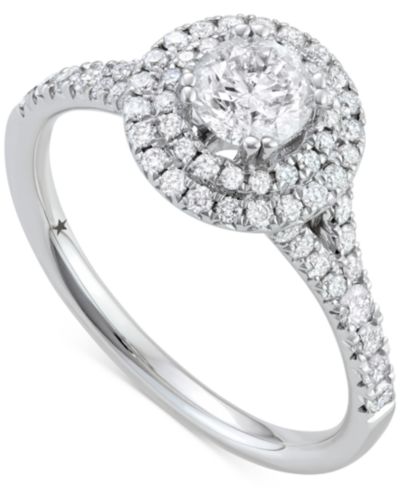 Кольцо Diamond Double Halo (1-1/10 ct. t.w.) в 14k White Gold