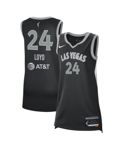 Мужская и женская джерси Nike Jewell Loyd Black Las Vegas Aces Explorer Edition Victory