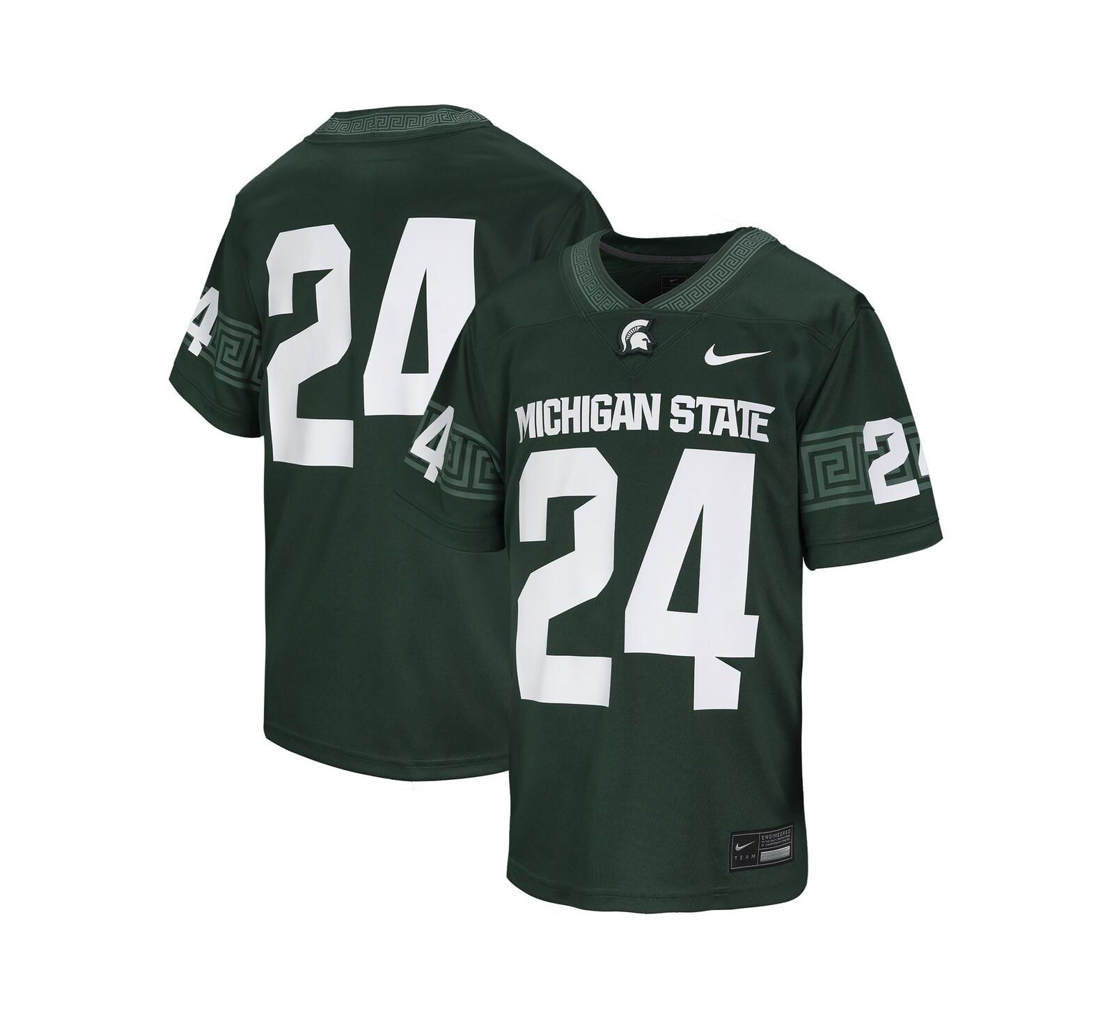 Nike джерси Michigan State Spartans Untouchable Replica, для малышей, зеленая, 24