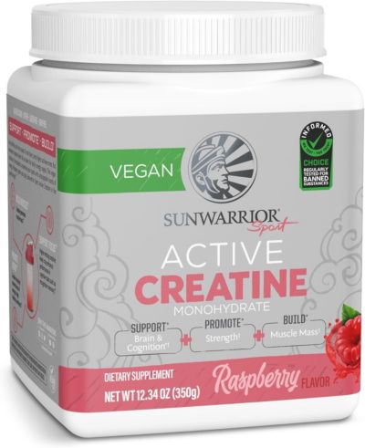 Креатин Sunwarrior Active Powder, малиновый вкус, 350gm