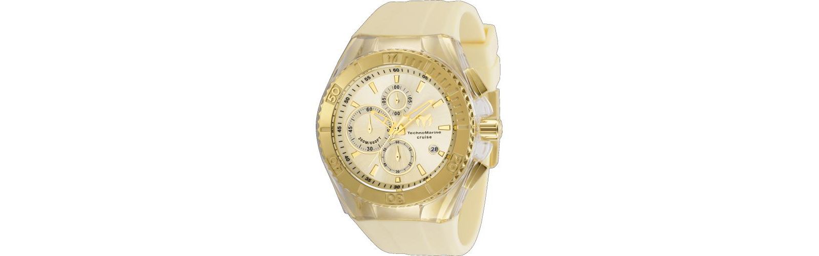 TechnoMarine Мужские часы Cruise Quartz 3 Hand Gold Dial