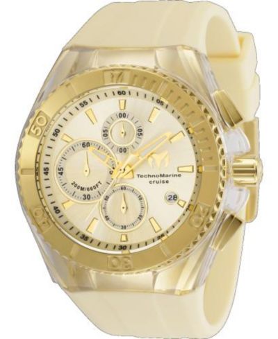 TechnoMarine Men's TM-115216 Cruise Quartz 3 Hand Gold Dial Watch