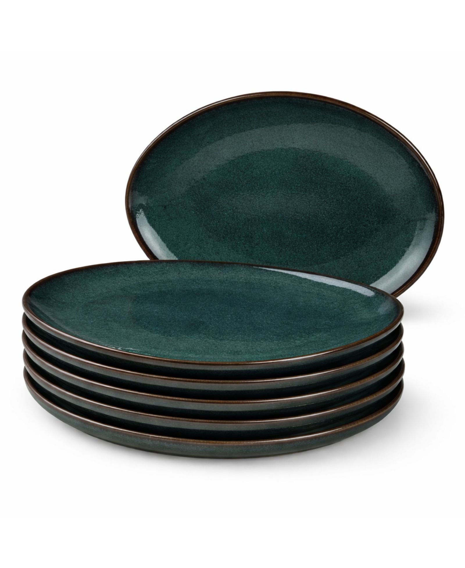 Десертные тарелки PORTO BRASIL Stoneware Oval, набор из 6 шт