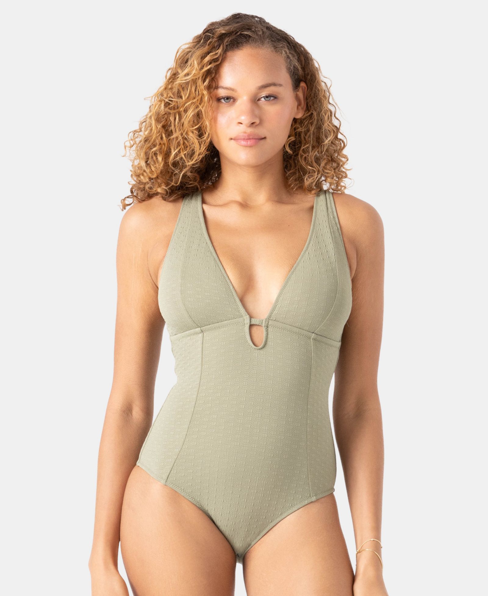 Roxy Женский Haleiwa Plunge-Neckline One-Piece Swimsuit