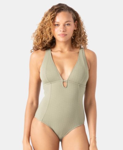 Roxy Женский Haleiwa Plunge-Neckline One-Piece Swimsuit