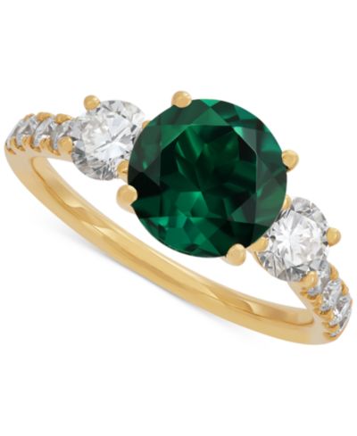 Кольцо Grown With Love Lab Grown Ruby (3 ct. t.w.) & Lab Grown Diamond (1 ct. t.w.) в 14k Gold
