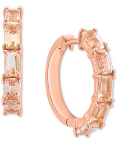 EFFY® Серьги-кольцо с морганитом 14k Rose Gold-Plated Sterling Silver
