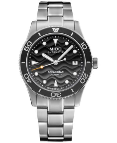 Мужские часы Mido Swiss Automatic Ocean Star Captain Stainless Steel 39mm