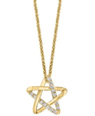 LALI Jewels Подвеска Diamond Star 18" в золоте 14k (1/6 ct. t.w.)