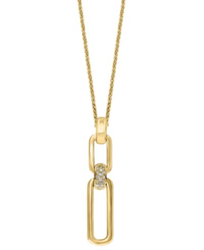 Подвеска Diamond Link 18" в 14k желтом золоте (1/20 ct. t.w.)