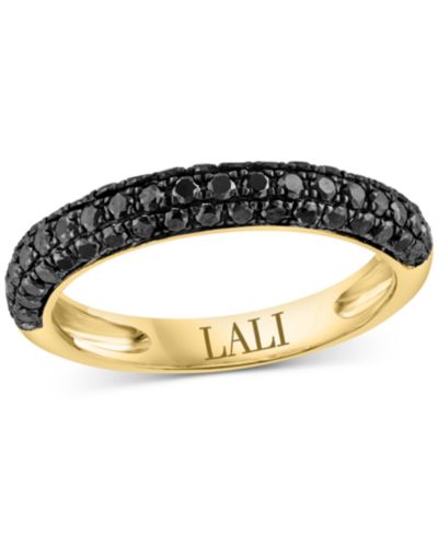 Кольцо LALI Jewels Black Diamond Band (3/4 ct. t.w.) в 14k Gold & Black Rhodium