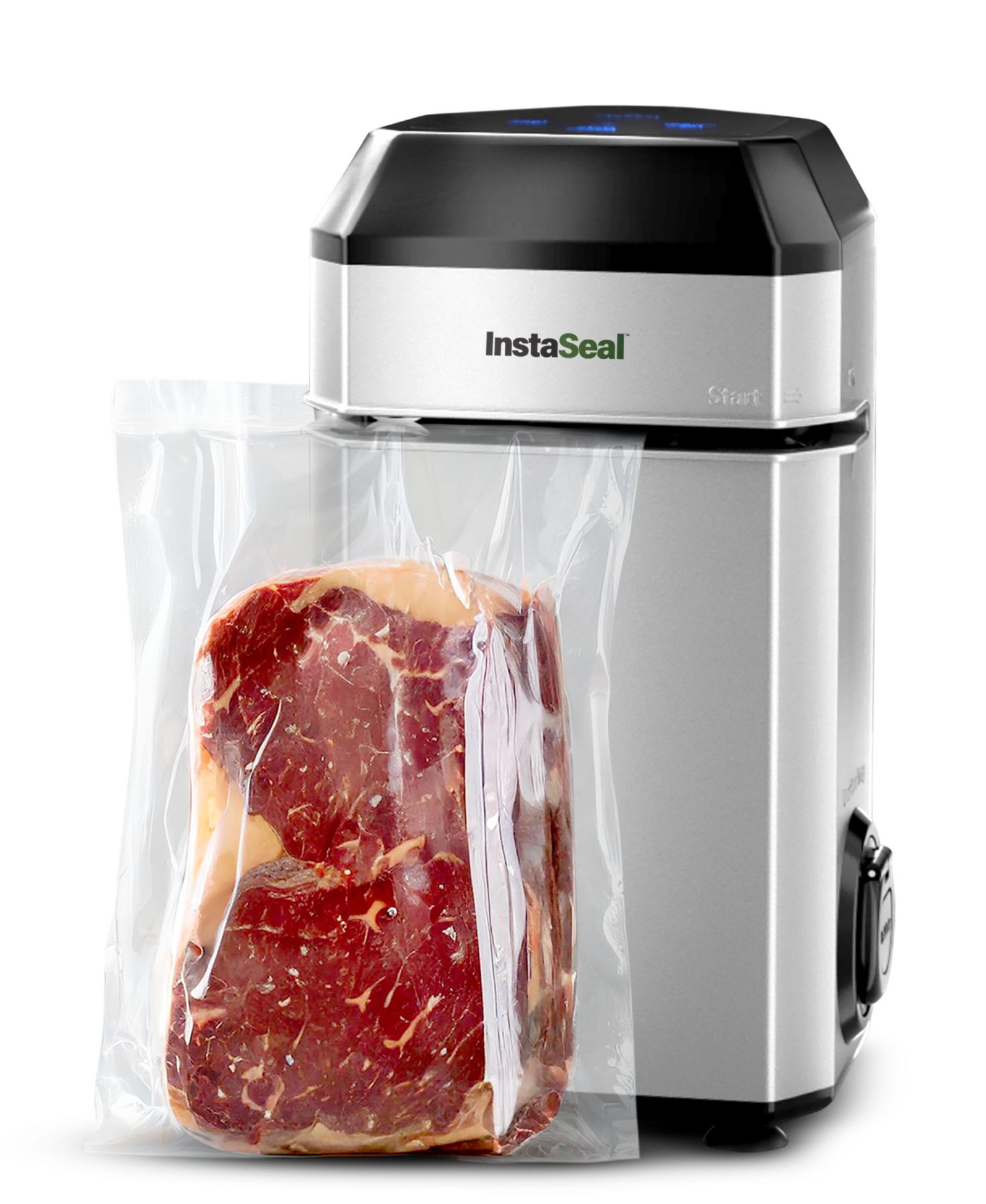 InstaSeal Airtight Double Seal Compact Upright Bag Food Vacuum Sealer with 12 Bags Sealing Machine
