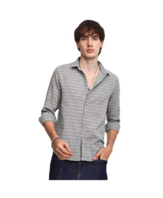 Мужская рубашка в клетку Micro-Tartan Ash Grey