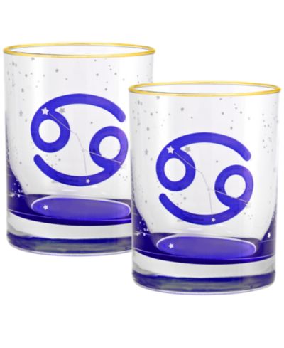 Набор из 2 стаканов Culver Cancer Zodiac Double Old-Fashioned Glass