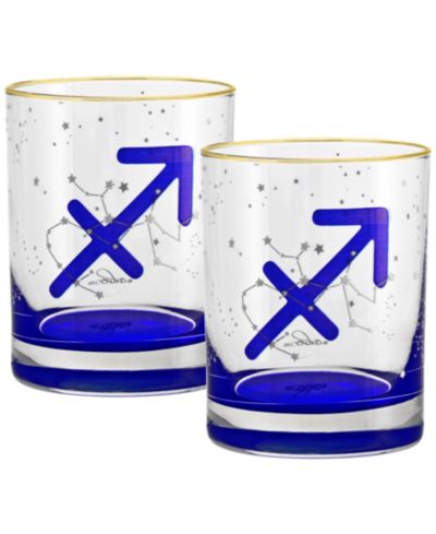 Набор из 2 стаканов Culver Sagittarius Zodiac Double Old-Fashioned