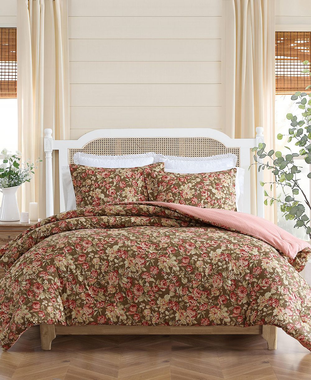 Laura Ashley Bloomsbury Reversible 3-Pc. Comforter Set, King