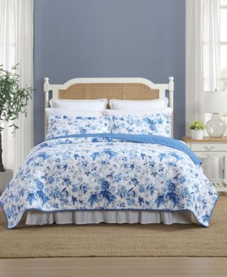 Стелька Laura Ashley Floral Reversible 3-Pc. Quilt Set, King