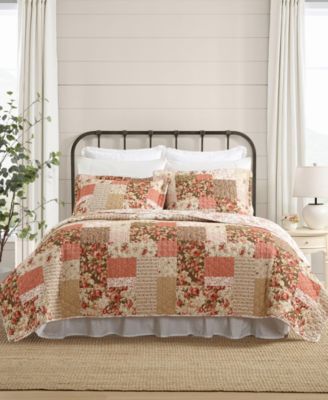 Laura Ashley Harrietta Patchwork Reversible 3-Pc. Quilt Set, King