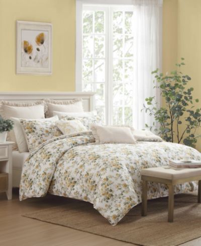 Laura Ashley Roses Sateen 2-Pc. Duvet Cover Set, Twin