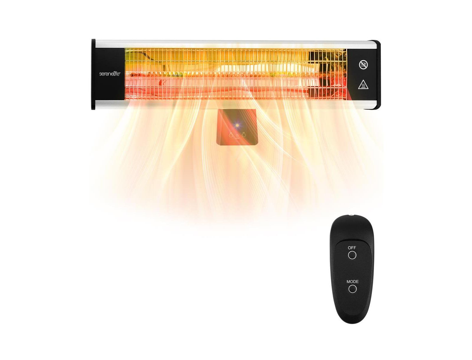 SereneLife Wall Mounting Patio Heater, 1500W with Remote Control