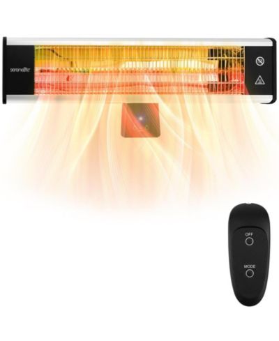 SereneLife Wall Mounting Patio Heater, 1500W with Remote Control