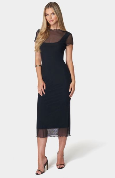 Женское трикотажное платье Bebe Mesh T-Shirt Dress