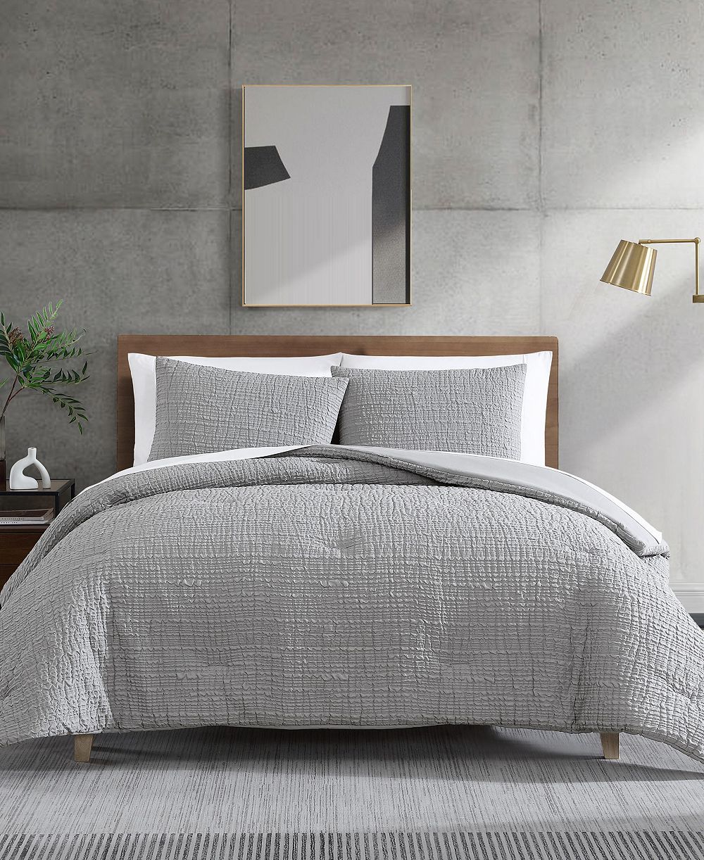 Kenneth Cole New York Serenity Wavy Lines Embossed 3-Pc. Comforter Set, King