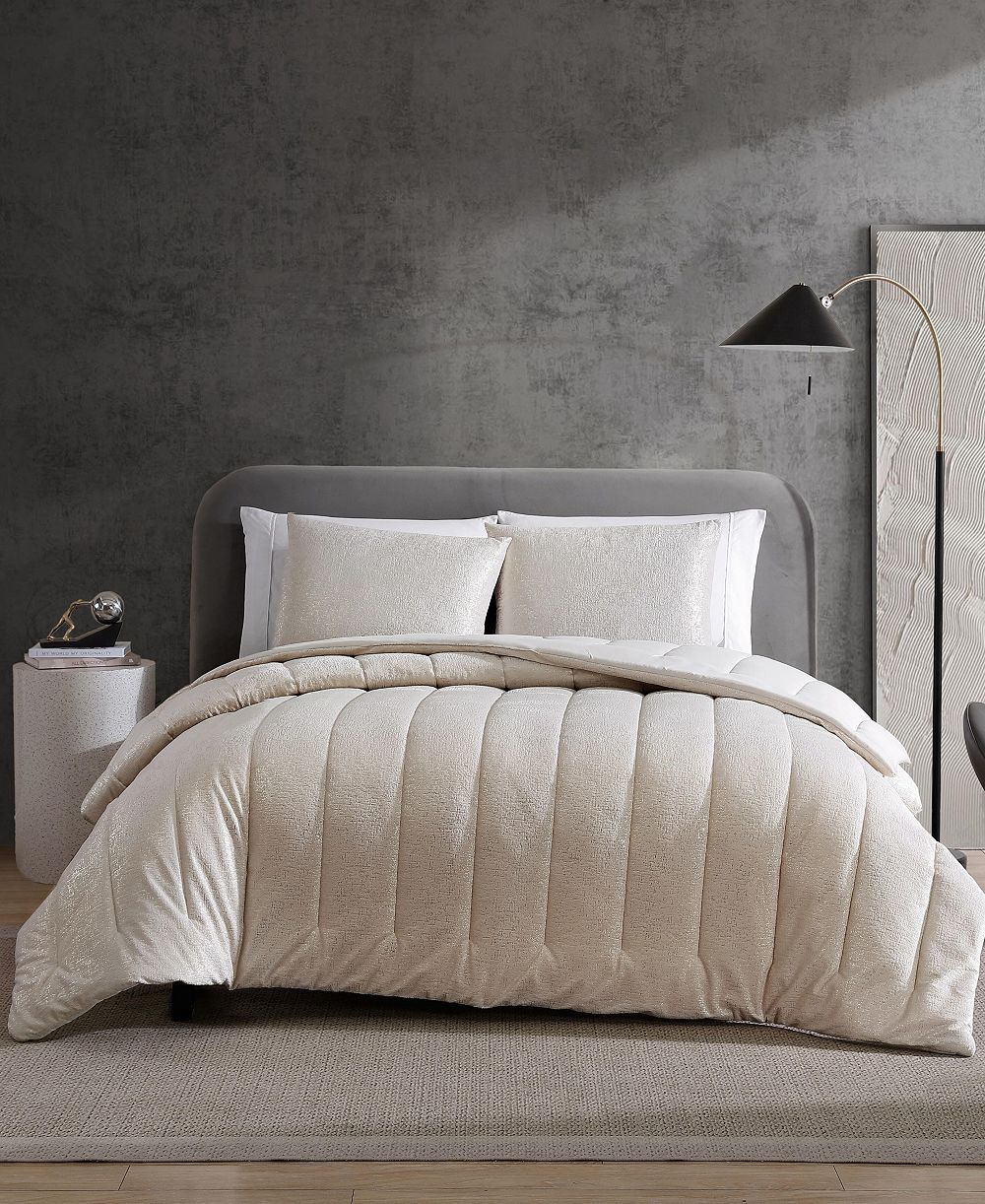 Kenneth Cole New York Banks Velvet 3-Pc. Comforter Set, Full/Queen