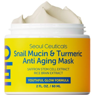 Корейская маска для лица Seoul Ceuticals Snail Mucin and Turmeric Mask K Beauty Skincare
