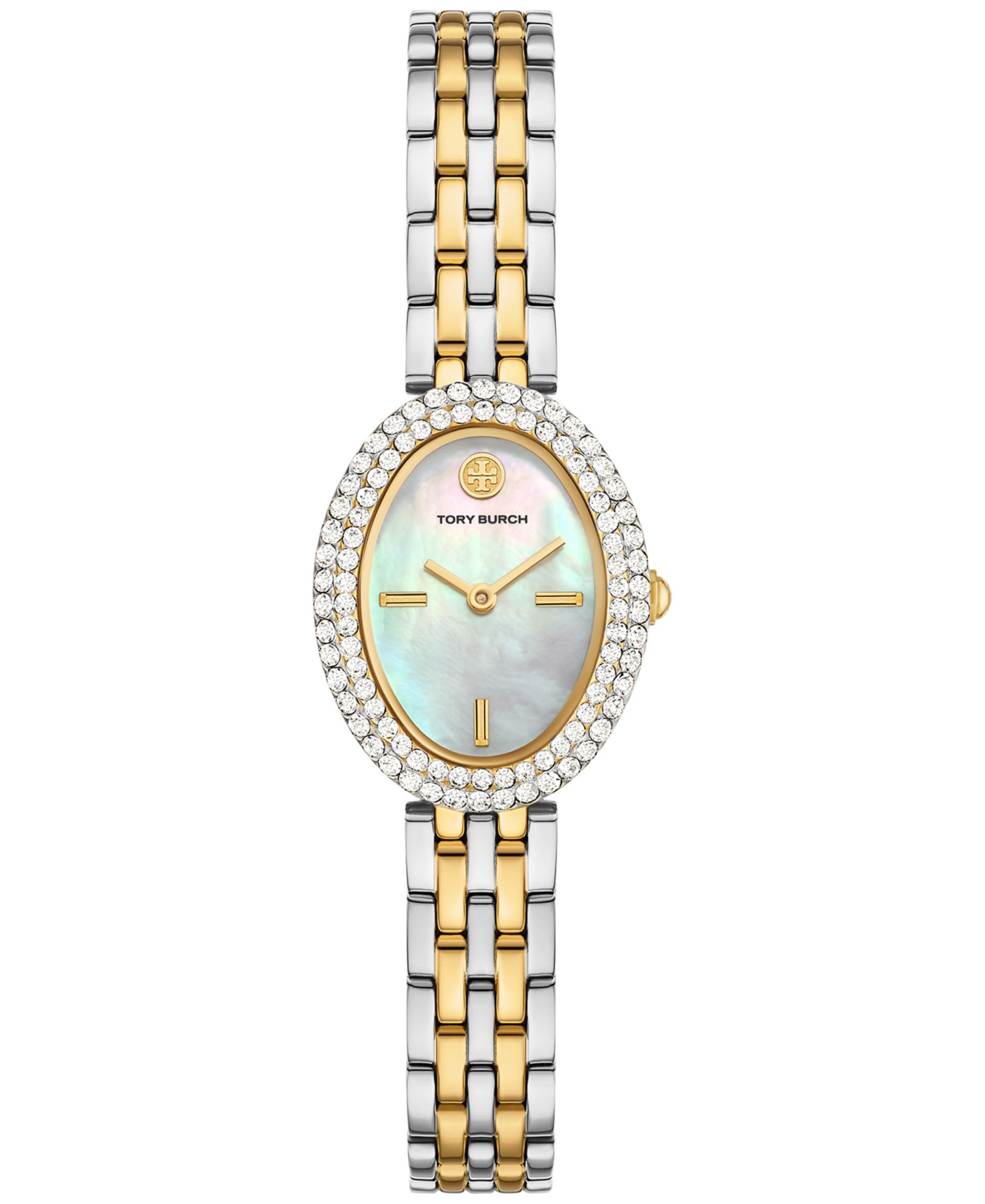Женские часы Tory Burch The Oval Two-Tone Stainless Steel 28mm
