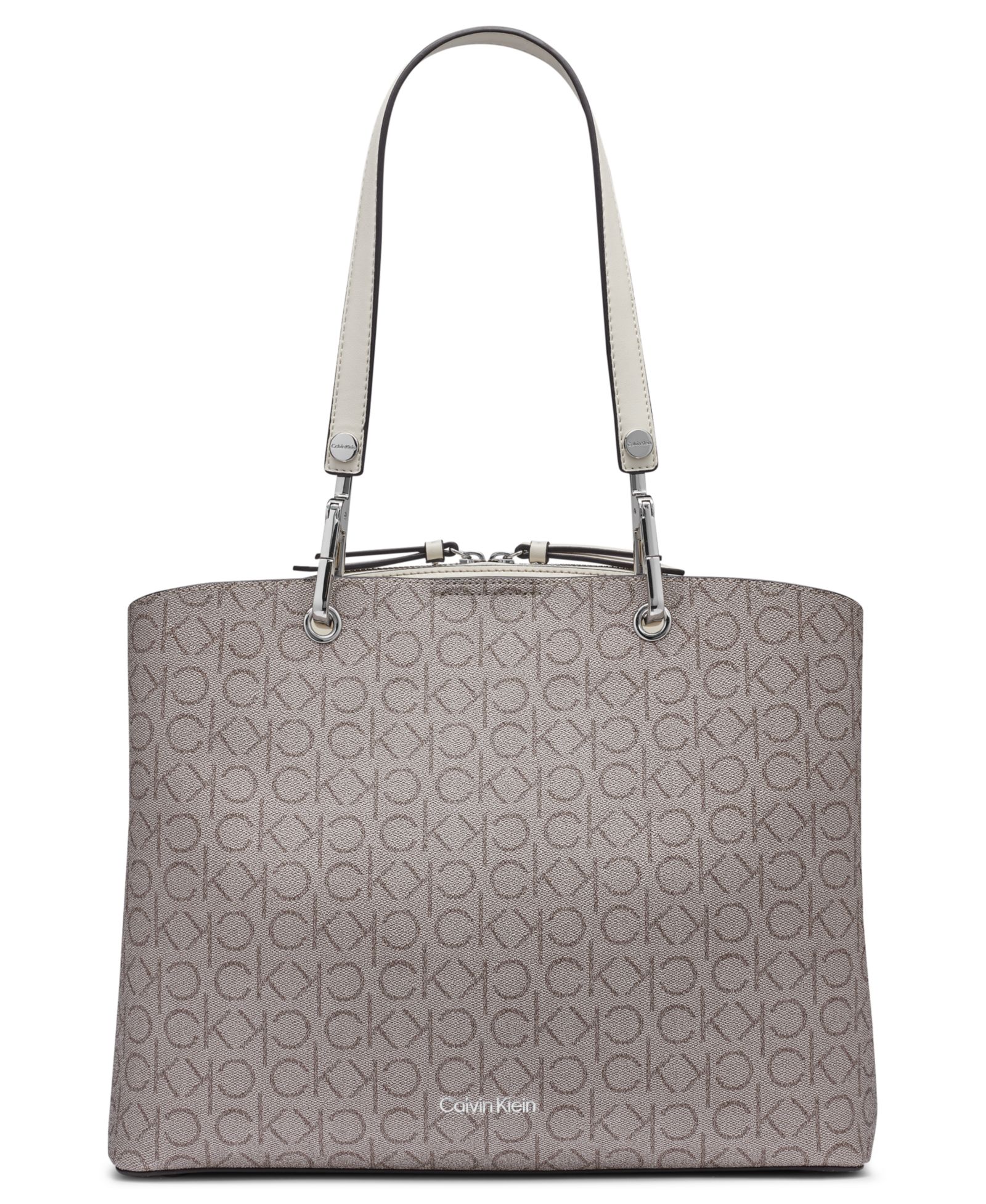 Calvin Klein Garnet Signature Triple Compartment Large Top Zipper Tote Bag