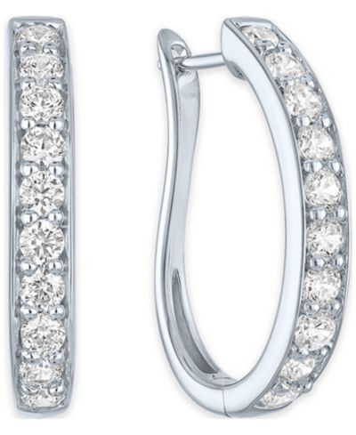 Серьги-кольца Forever Grown Diamonds из драгоценных камней в серебре или позолоченном серебре