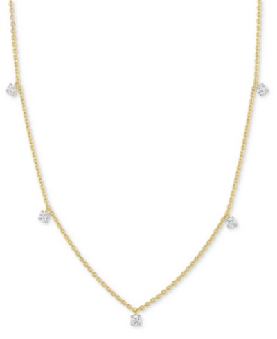 Подвеска Forever Grown Diamonds Lab-Grown Diamond, 1/4 ct. t.w., Sterling Silver или 14k Gold-Plated