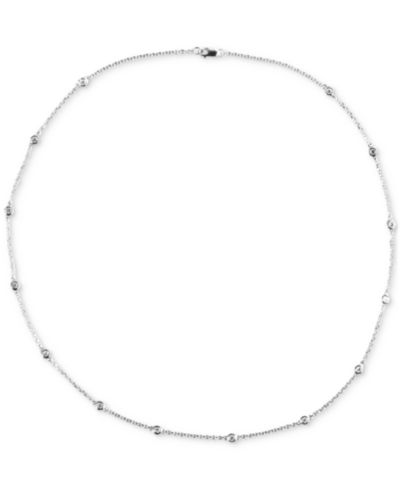 Ожерелье Diamond Bezel Station 18" 1/2 ct. t.w. 14k White Gold