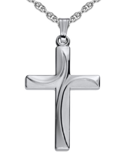 Подвеска Swirl Design Cross Rope Chain 18" из стерлингового серебра