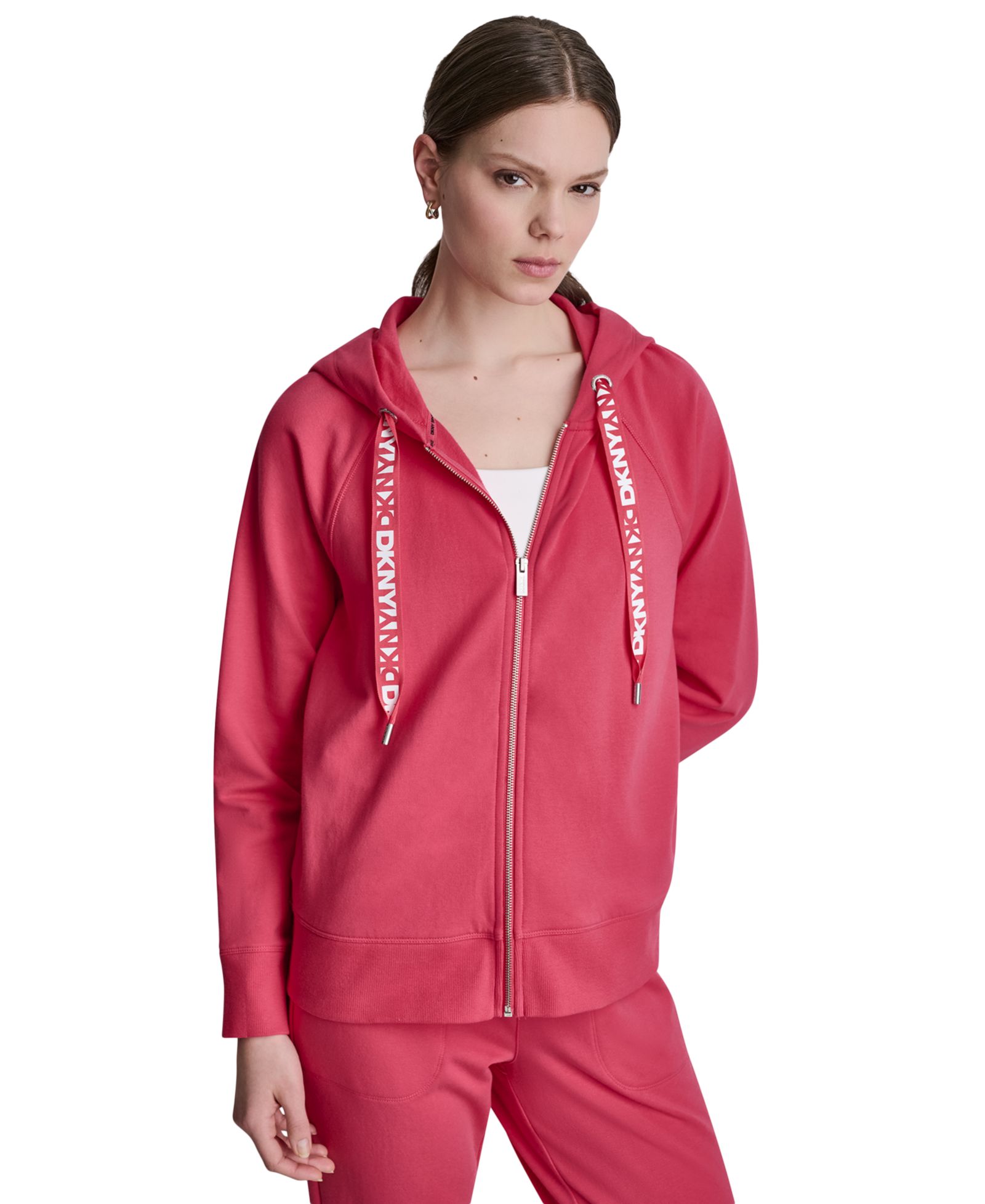 DKNY Sport Женский Two-Tone Zip-Front Long-Sleeve Hoodie