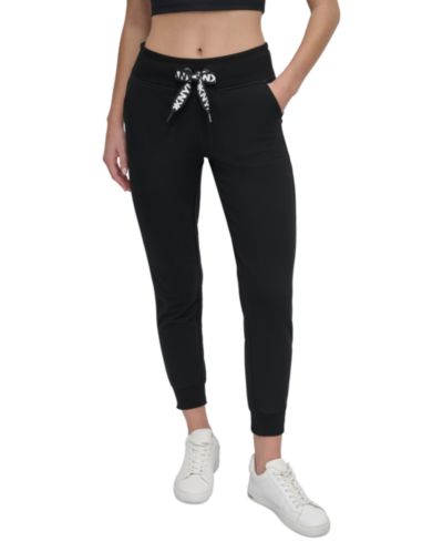 Женские джоггеры DKNY Sport с логотипом и завязками, высокая посадка