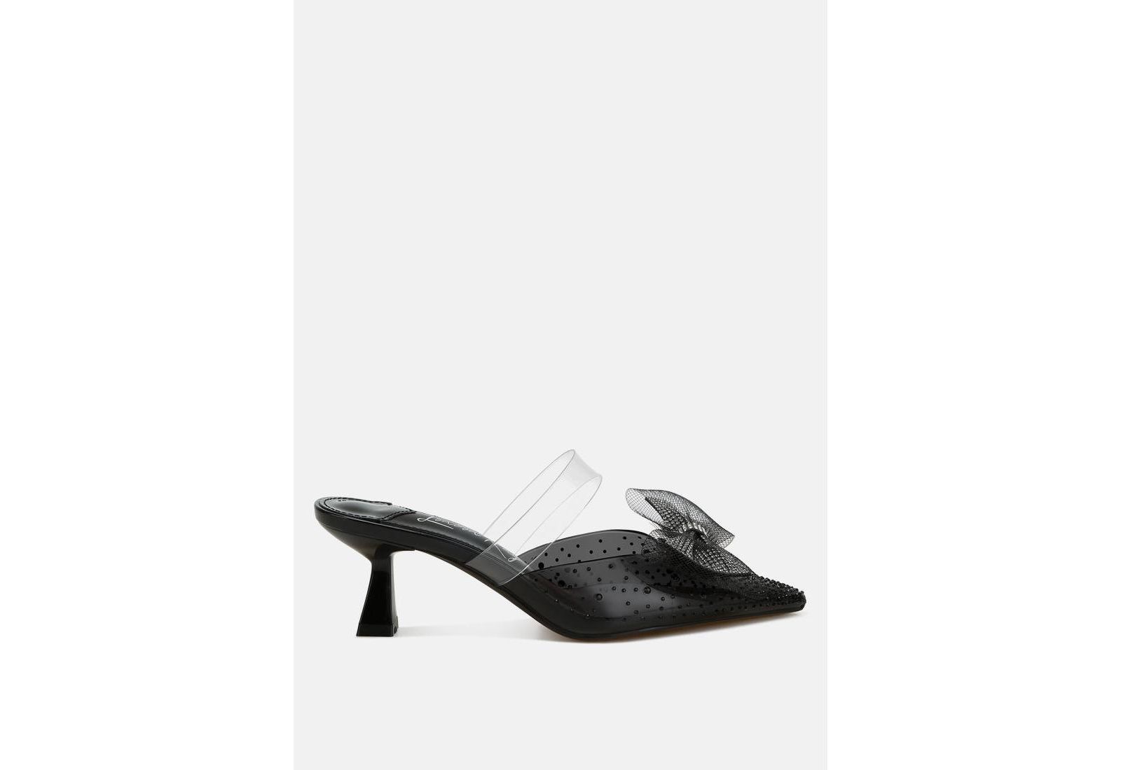 Freja Embellished Bow Kitten Heels
